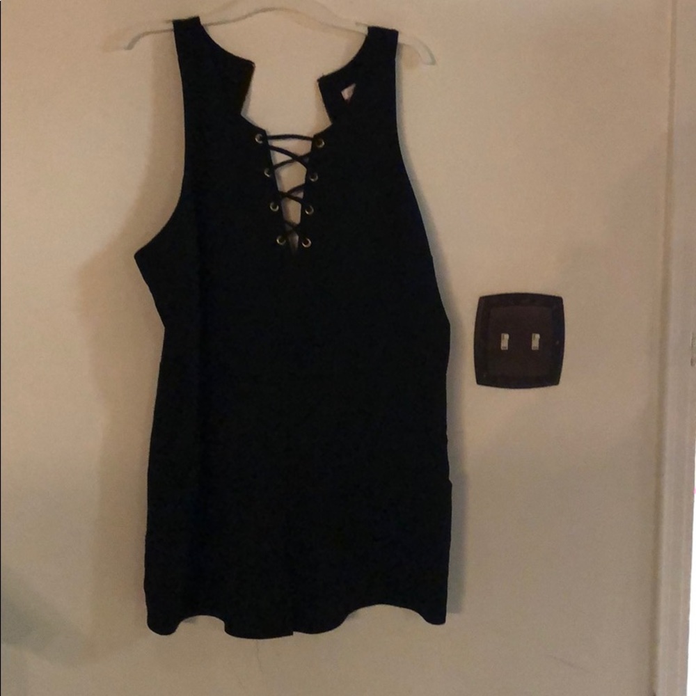 Black romper with pockets